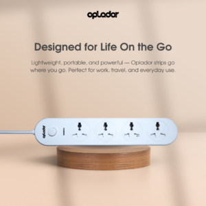 Premium Power Strip - 4 Socket White color